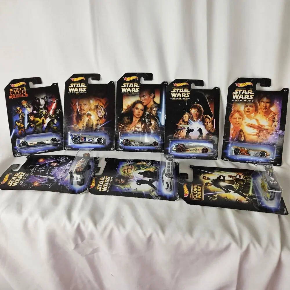 Hot Wheels Walmart Exclusive Star Wars Cars Complete Set Of 8